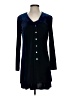 Vision Apparel Blue Casual Dress Size S - photo 1