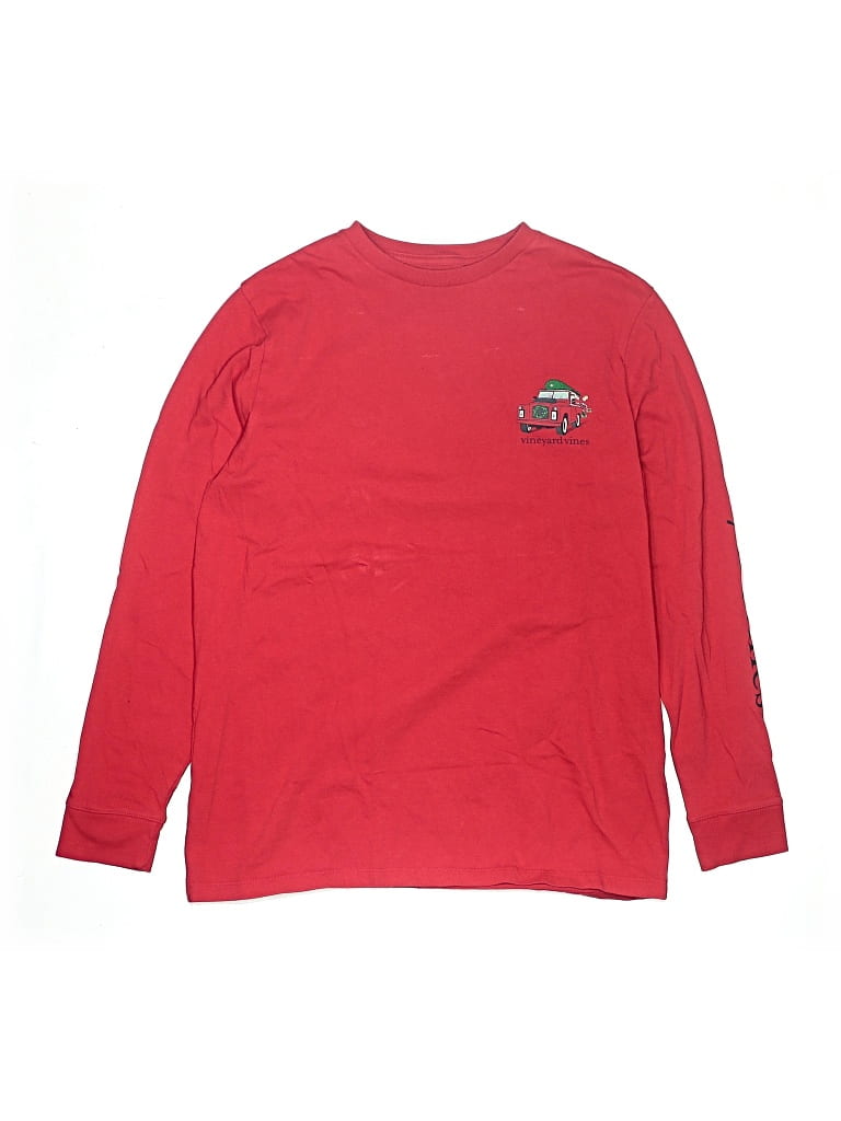 Pre-owned Vineyard Vines Kids' Long Sleeve T-shirt In Red