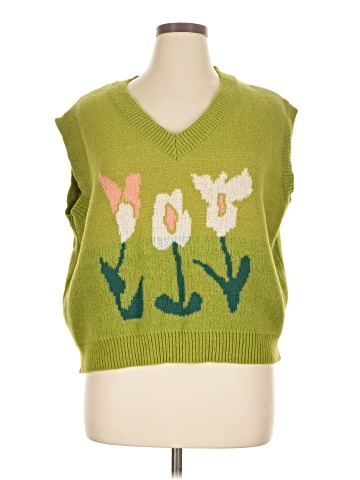 Shein Curve Sweater Vest (view 1)