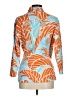J. McLaughlin Print Orange 3/4 Sleeve Blouse Size M (estimated) - photo 2