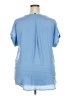Simply Vera Vera Wang 100% Polyester Blue Short Sleeve Blouse Size XXL - photo 2