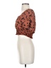 Leith 100% Elastic Brown Short Sleeve Blouse Size S - photo 5
