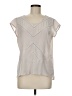 Violet & Claire 100% Polyester Ivory Gray Short Sleeve Blouse Size M - photo 1