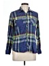 Dickies 100% Cotton Plaid Blue Long Sleeve Button-Down Shirt Size L - photo 1