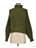 H&M Solid Green Turtleneck Sweater Size XS - photo 1