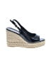 Stuart Weitzman Blue Black Wedges Size 8 1/2 - photo 1