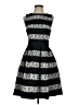 Aqua Stripes Black Cocktail Dress Size S - photo 1
