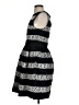 Aqua Stripes Black Cocktail Dress Size S - photo 5