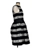 Aqua Stripes Black Cocktail Dress Size S - photo 4