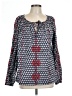 J.Crew Blue Long Sleeve Blouse Size 12 (tall) - photo 1
