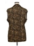 Susan Lawrence Animal Print Gold Sleeveless Blouse Size 1X - photo 2