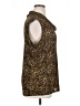 Susan Lawrence Animal Print Gold Sleeveless Blouse Size 1X - photo 4