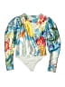 Assorted Brands White Blue Bodysuit Size S - photo 1
