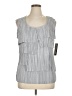 Notations 100% Polyester Gray Sleeveless Blouse Size XL - photo 1