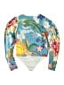 Assorted Brands White Blue Bodysuit Size S - photo 2