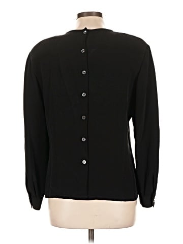 Dana Buchman Long Sleeve Silk Top (view 2)