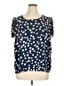 Forever 21 Plus Polka Dots Blue Short Sleeve Blouse Size 1X - photo 1