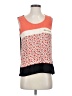 Temt 100% Polyester Orange Sleeveless Blouse Size S - photo 1