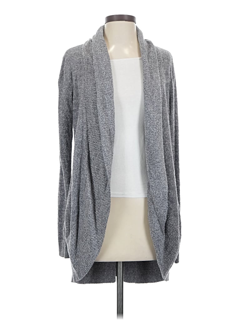 Pre-owned Barefoot Dreams Cardigan Sweater In Gray
