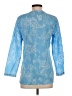 J. McLaughlin Blue 3/4 Sleeve Blouse Size S - photo 2