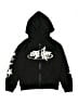 Unbranded 100% Polyester Stars Black Zip Up Hoodie Size 10 - photo 1