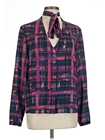 Nanette Lepore Long Sleeve Silk Top (view 1)