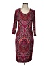 Assorted Brands Paisley Burgundy Cocktail Dress Size 10 - photo 1