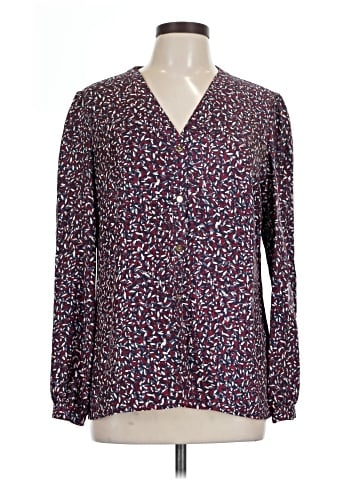 Tory Burch Long Sleeve Silk Top (view 1)