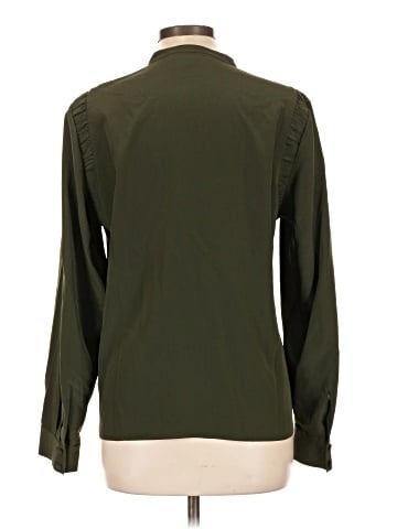 FRAME Long Sleeve Silk Top (view 2)