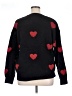 Unbranded 100% Polyester Hearts Black Pullover Sweater Size XL - photo 2