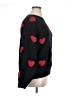 Unbranded 100% Polyester Hearts Black Pullover Sweater Size XL - photo 4