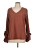 Lyaner Brown Long Sleeve Blouse Size L - photo 1