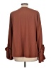 Lyaner Brown Long Sleeve Blouse Size L - photo 2