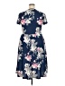 Ouges Floral Blue Casual Dress Size XXL - photo 2