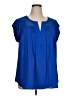 Daniel Rainn Blue Short Sleeve Blouse Size 1X - photo 1
