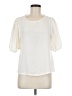 Elodie 100% Polyester Ivory Short Sleeve Blouse Size M - photo 1