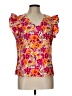 Unbranded 100% Polyester Orange Pink Sleeveless Blouse Size L - photo 1