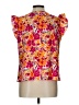 Unbranded 100% Polyester Orange Pink Sleeveless Blouse Size L - photo 2