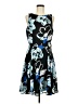 Elle Print Blue Cocktail Dress Size 6 - photo 1