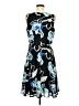 Elle Print Blue Cocktail Dress Size 6 - photo 2