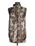 Chloe K 100% Polyester Animal Print Gray Sleeveless Blouse Size M - photo 2