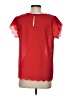 Papermoon 100% Polyester Red Short Sleeve Blouse Size S - photo 2
