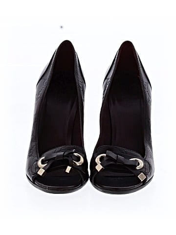 Gucci Vintage Leather Guccissima Bow Pumps (view 2)