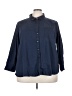 Tommy Hilfiger 100% Cotton Blue 3/4 Sleeve Button-Down Shirt Size 3X - photo 1