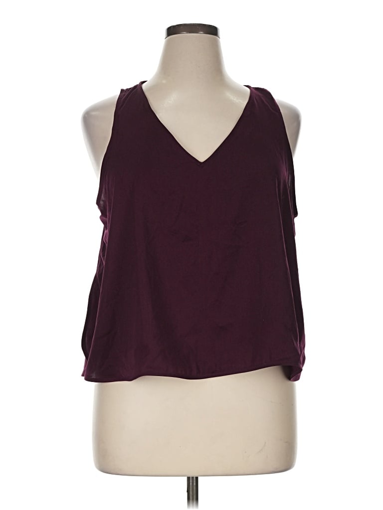 Pre-owned Upwest Sleeveless Blouse In Burgundy