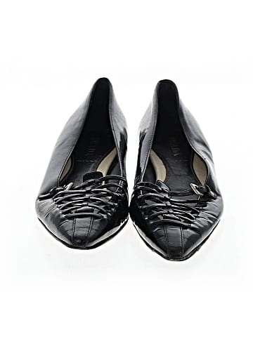 Prada Patent Leather Lace Up Buckle Flats (view 2)