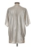 Chico's 100% Polyester Metallic Silver Short Sleeve Blouse Size Sm (0) - photo 2