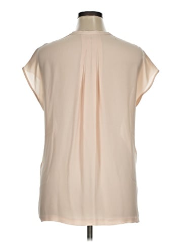 Vince. Short Sleeve Silk Top (view 2)