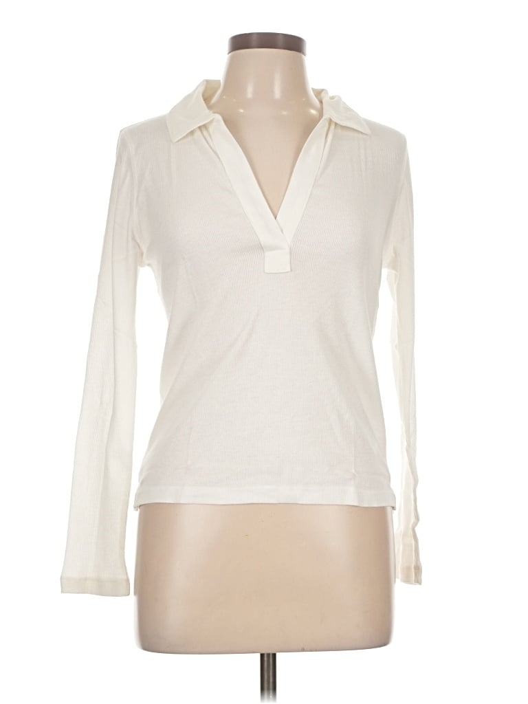 Pre-owned Jcrew Long Sleeve Top Ivory Cowl Neck Tops