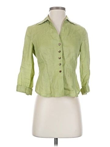 AK Anne Klein 3/4 Sleeve Button-Down Shirt (view 1)
